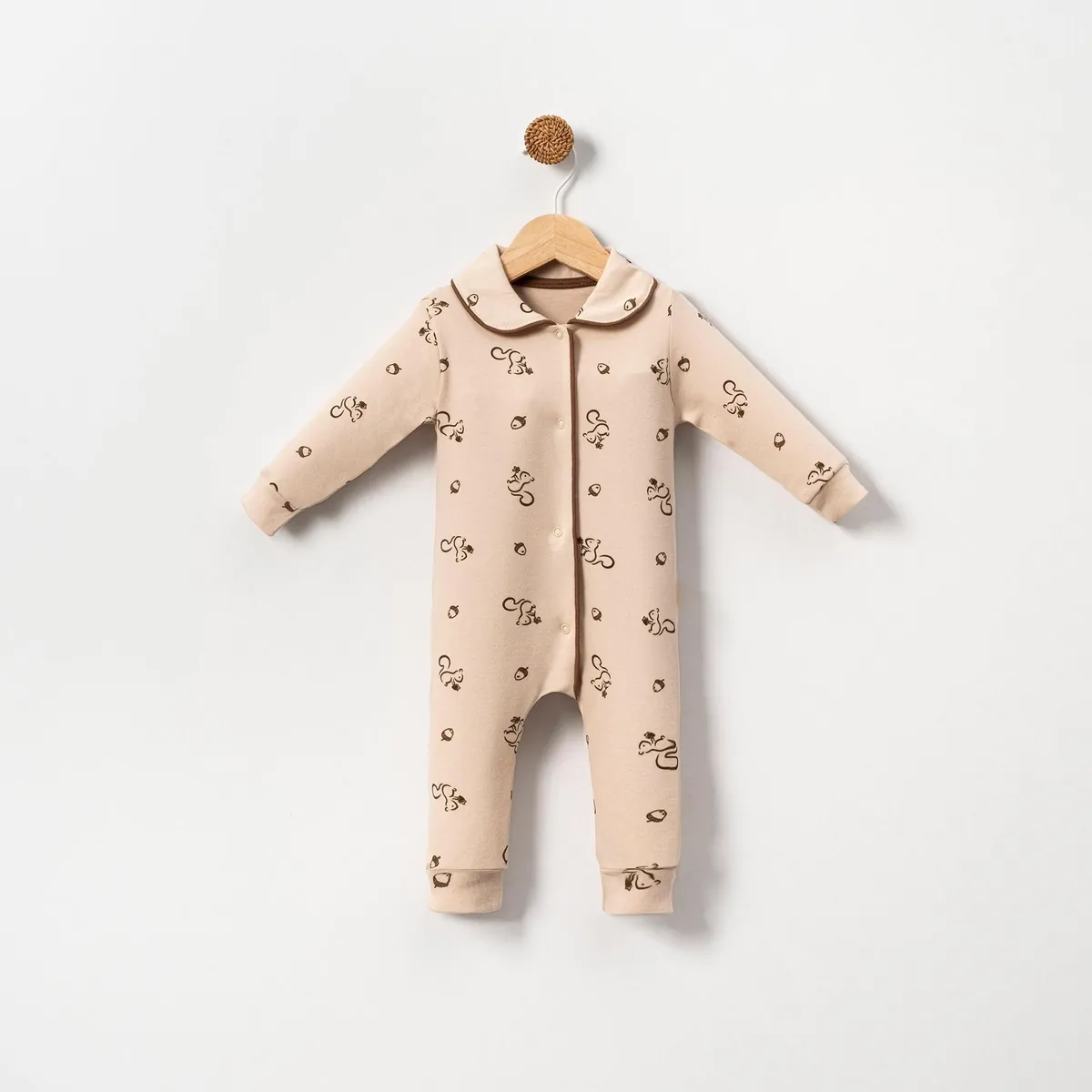 Unisex Baby Overall aus Baumwolle Eichhörnchen Motiv