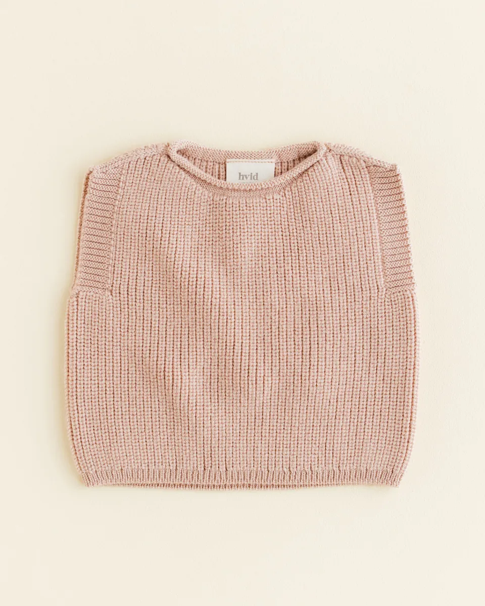 Hvid Strick-Weste Baby "Harvey" | Apricot