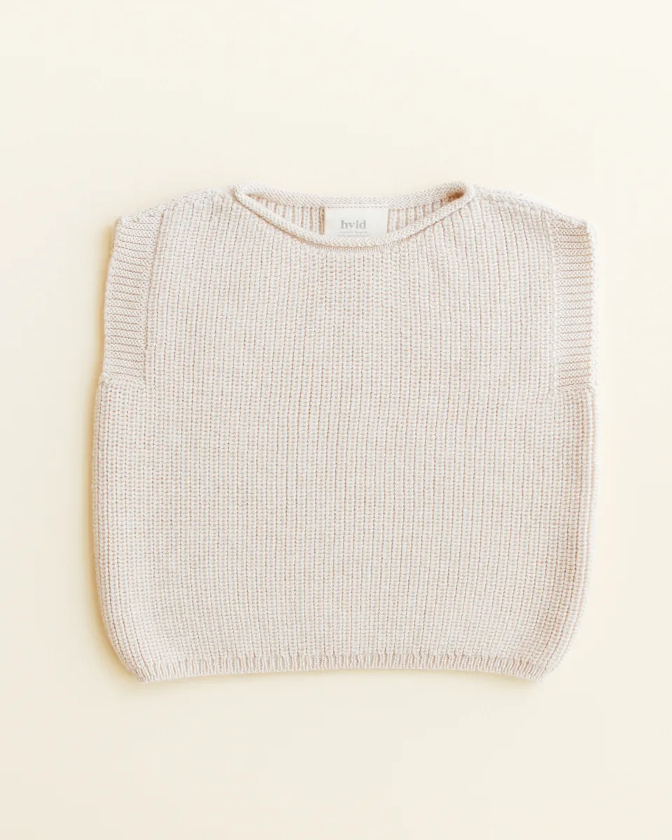 Hvid Strick-Weste Baby "Harvey" | Cream