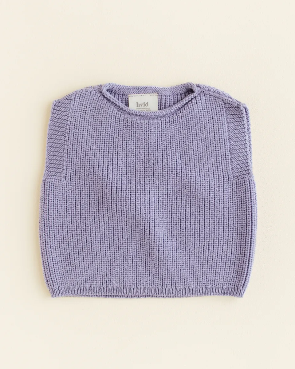 Hvid Strick-Weste Baby "Harvey" | Lilac