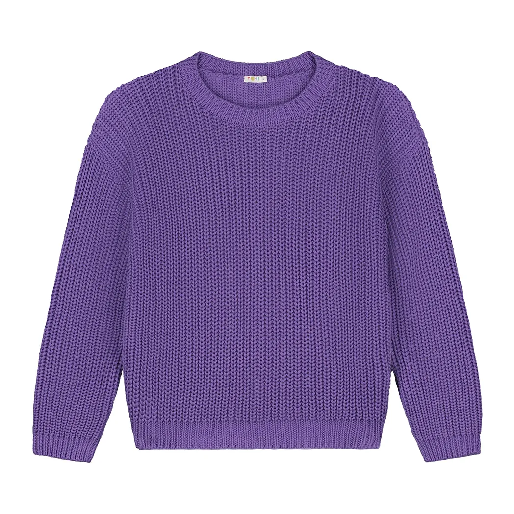 Frauen Strickpullover Chunky Amethyst