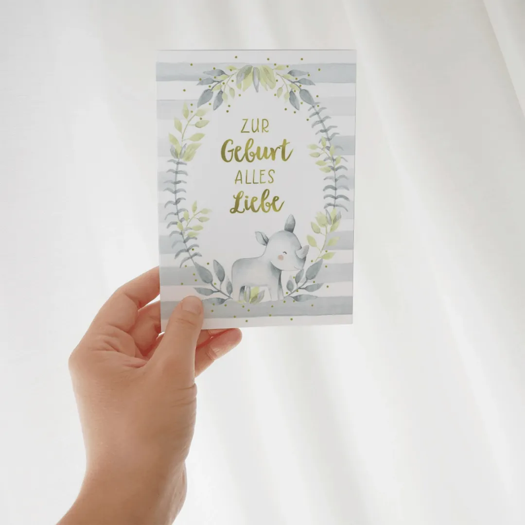 Glückwunschkarte Zur Geburt alles Liebe