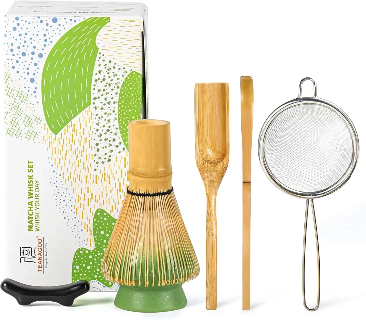 Matcha-Schneebesen-Set, Grün