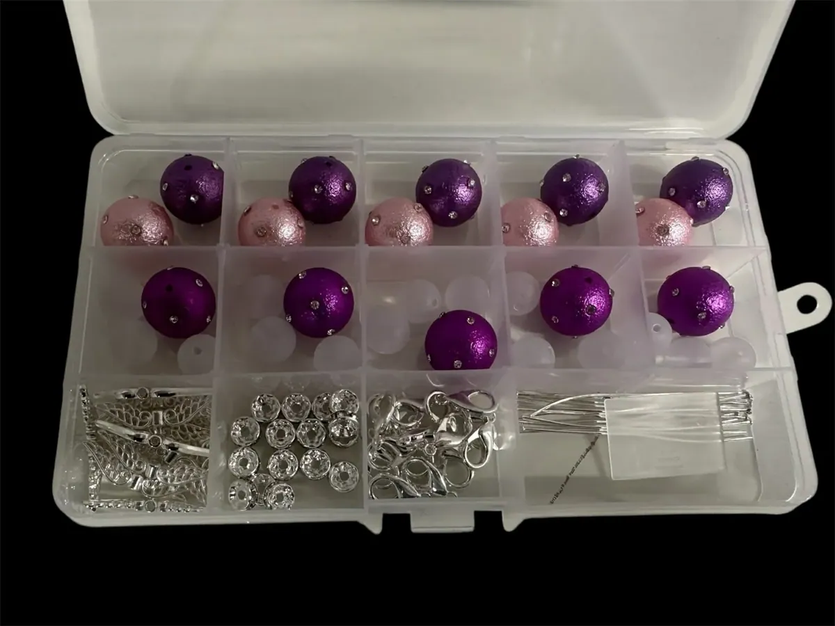 15 Traum Bling Perlen pink/rosamix (A23)