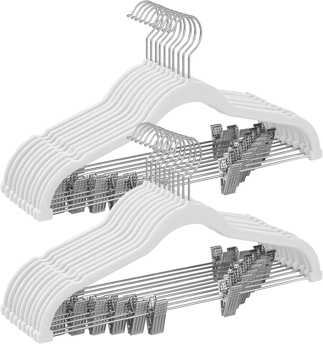 Hosenbügel-Set, Weiss / 20 Stück