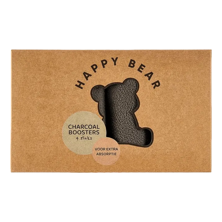 Happy Bear Charcoal Booster Set - 4-teilig - Stoffwindel | wiederverwendbare Windeln