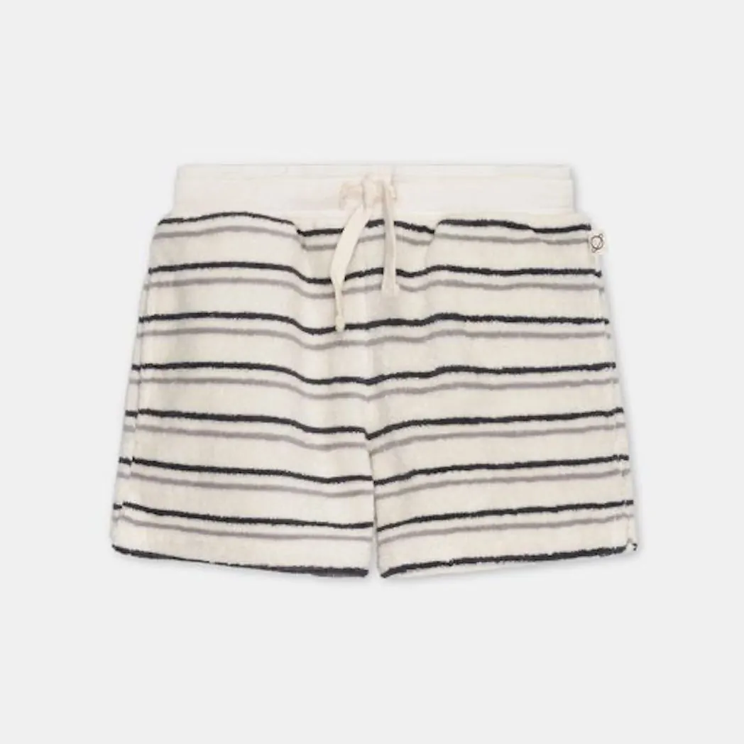 Frottee Shorts Boris Stripes Grey-Anthracite