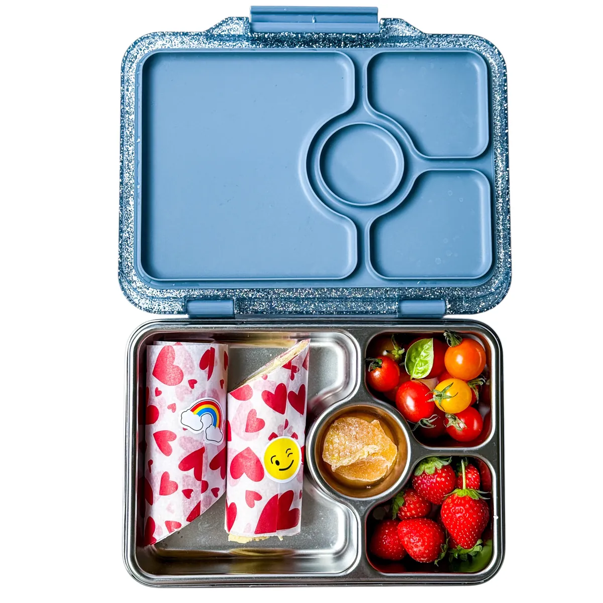 Yumbox Prêt Glitzernde, auslaufsichere Bento-Box aus Edelstahl - glitzer