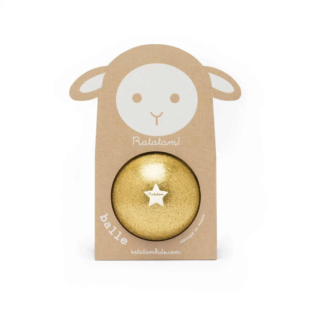 Ratatam Baby Ball Schaf | Gold 10cm