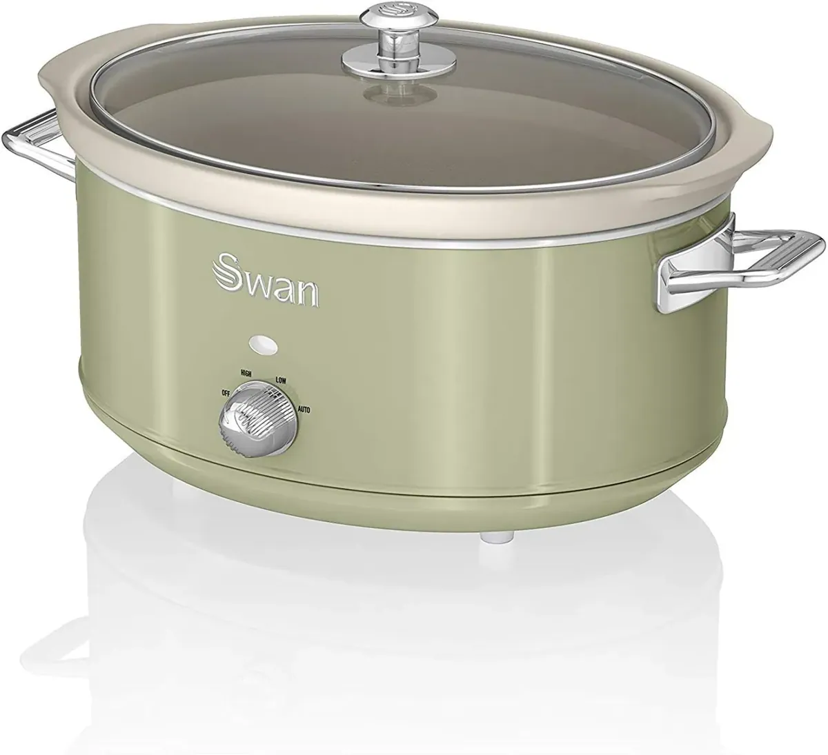 Retro Slow Cooker SF17031GN mit Keramikbehälter, 6,5L
