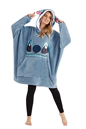 Oversized Hoodie Decke, Blau