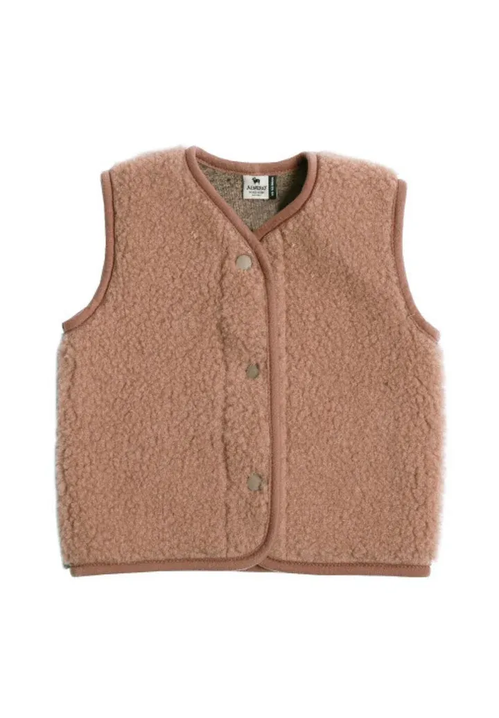 Alwero Kinder Bio Wollweste | Rugby Tan