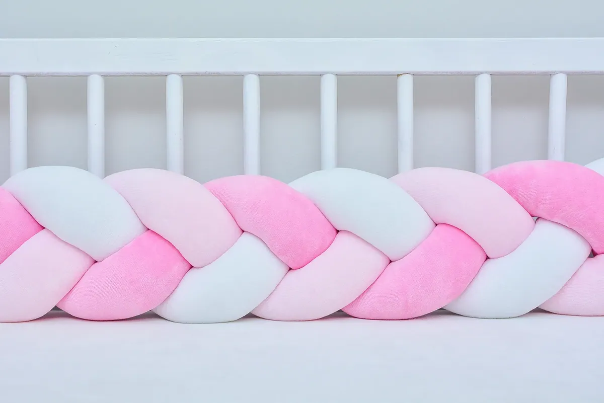 Bettschlange babypink - weiss - pink