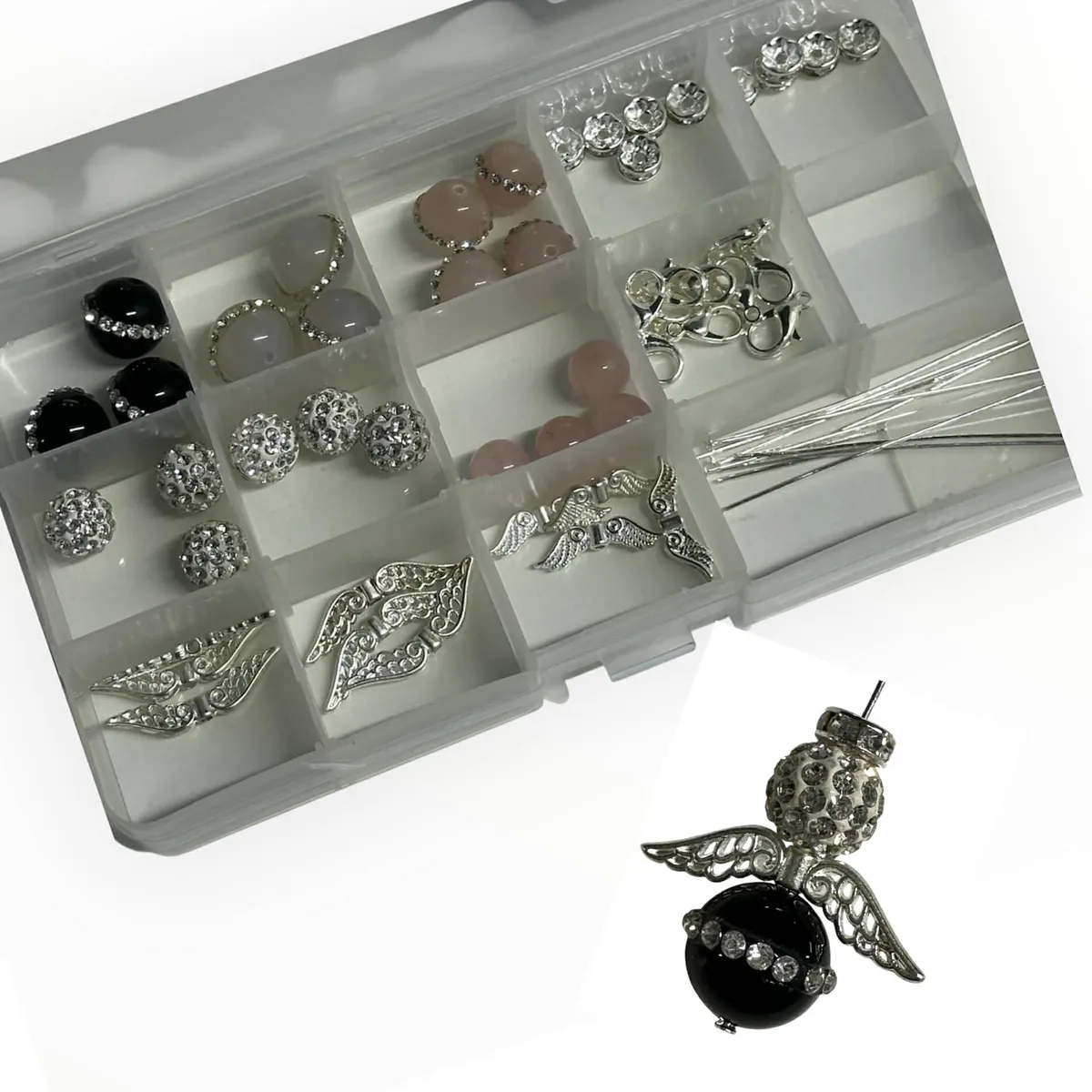 10 Delux Echtsteinengeli mit Blingbling (B17)
