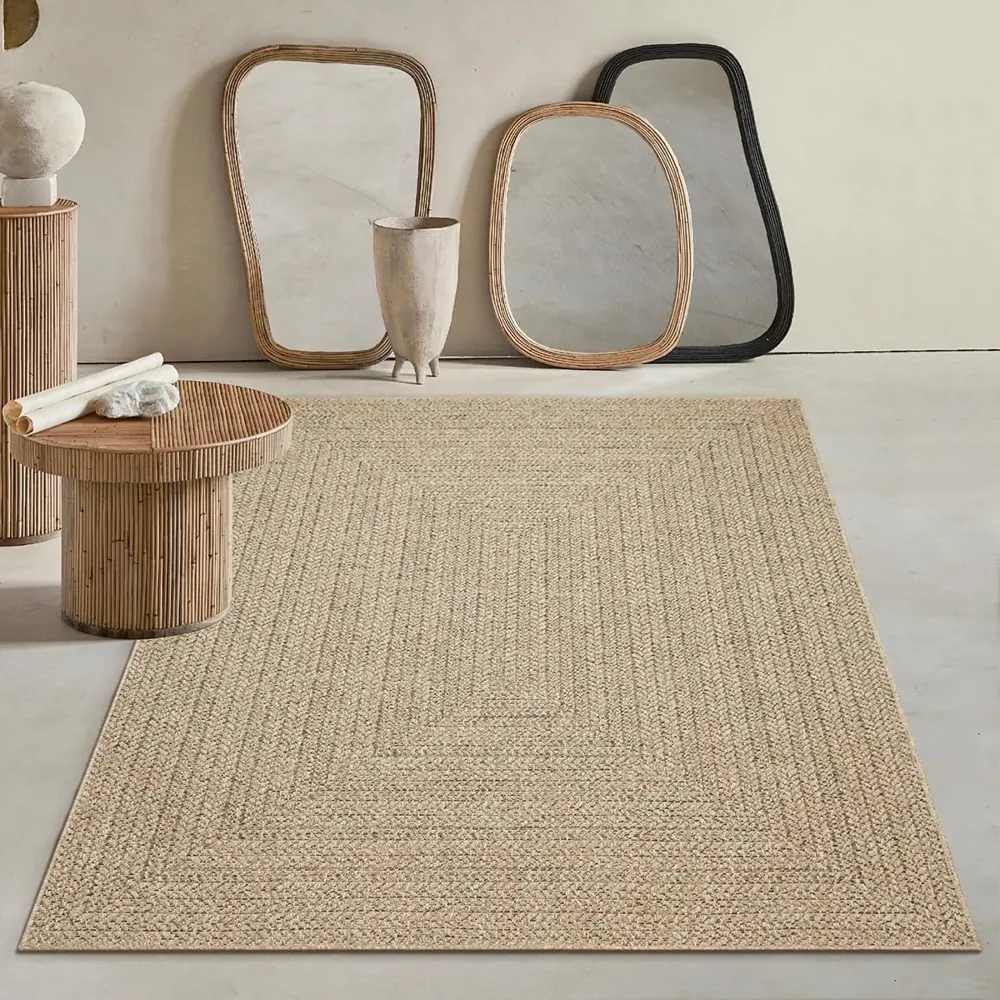 Outdoor-Teppich im Jute-Look (60 x 90 cm), 60 x 90 cm Natur-2