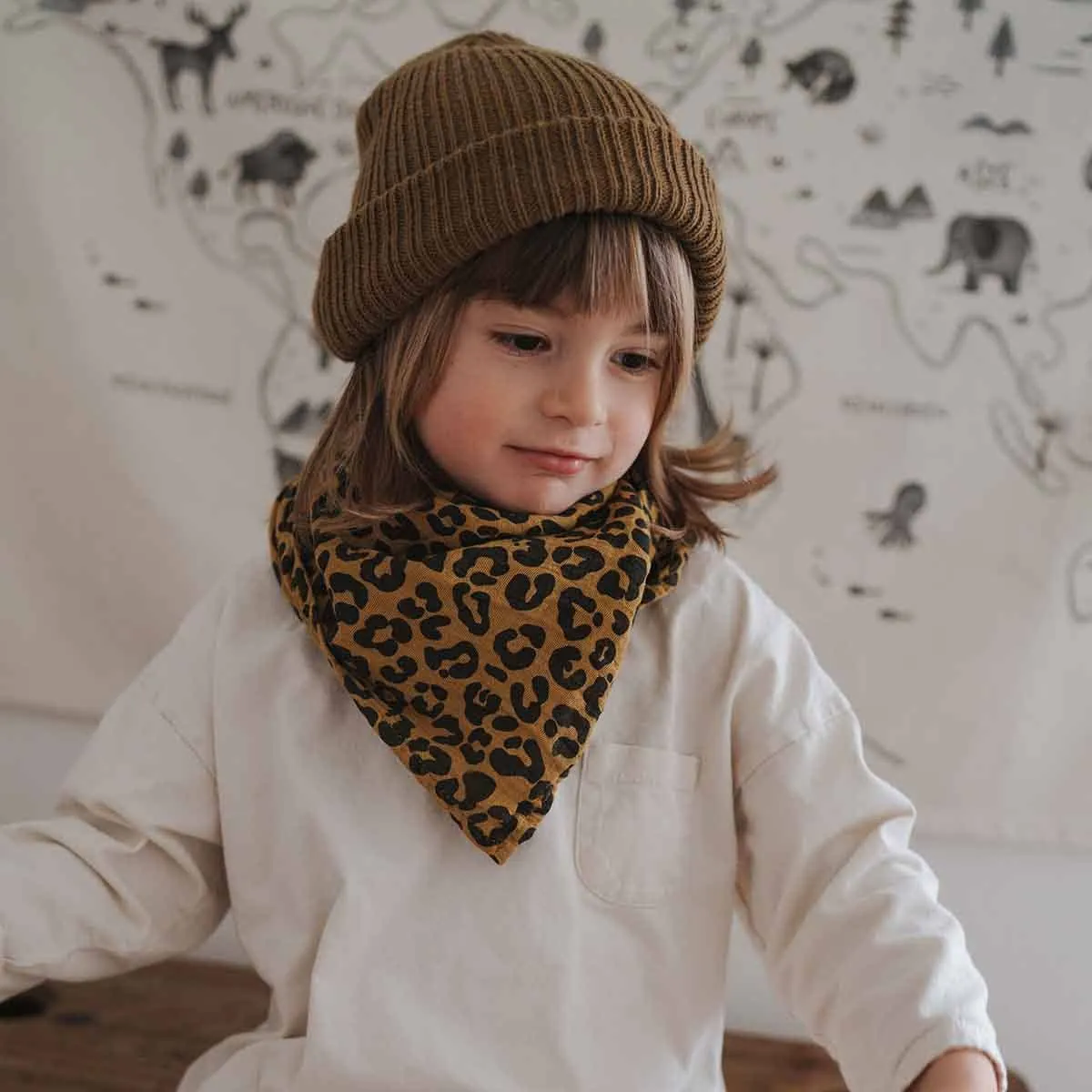 BIANCA Musselintuch Karamell Leo – Baby Mulltuch & Musselin Decke aus Baumwolle