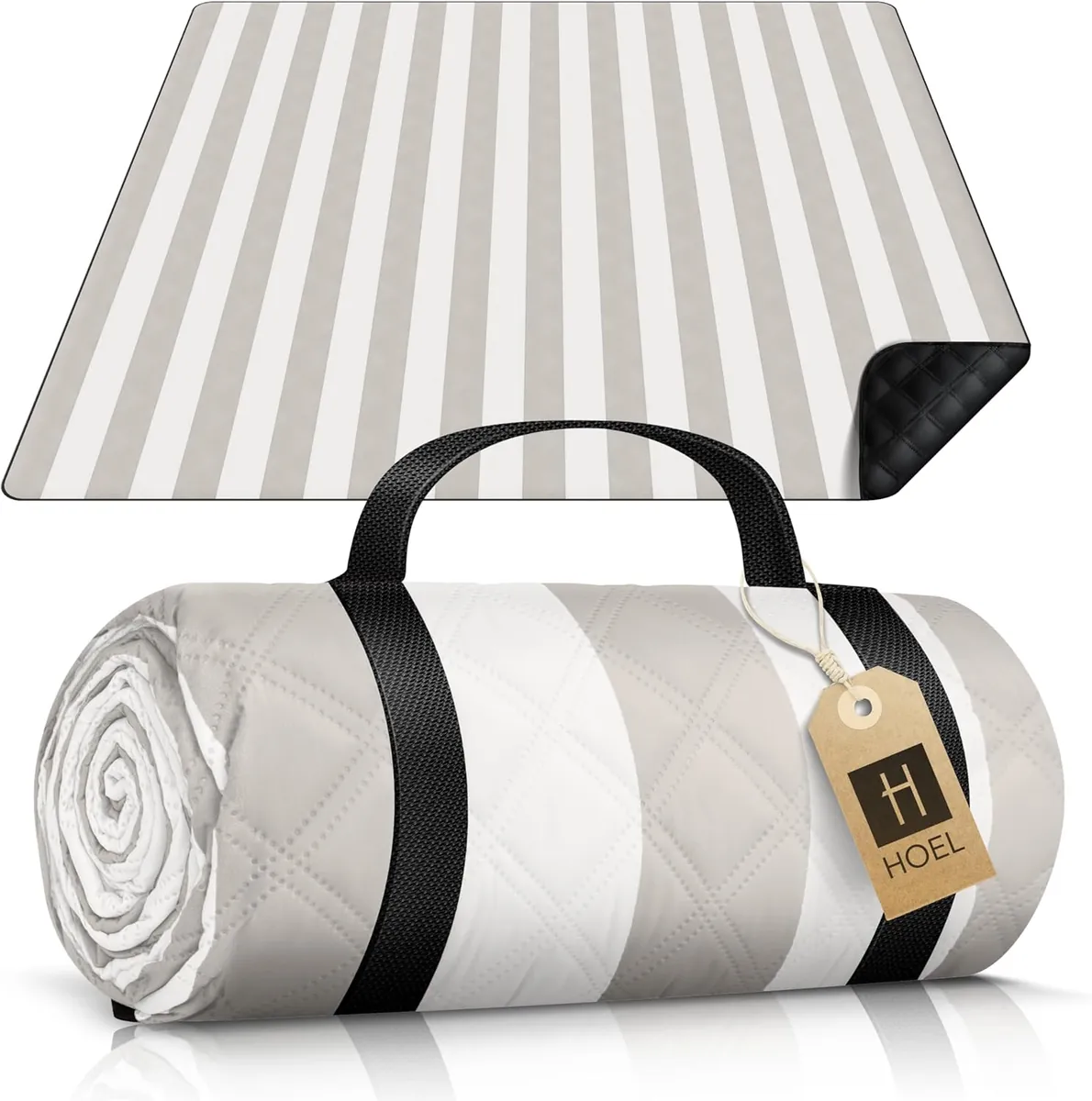 Picknickdecke, 200 x 200 cm, Beige - Ivory