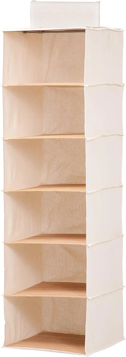 Hänge-Organizer mit 6 Fächern, Hanging Closet Organizer Bamboo