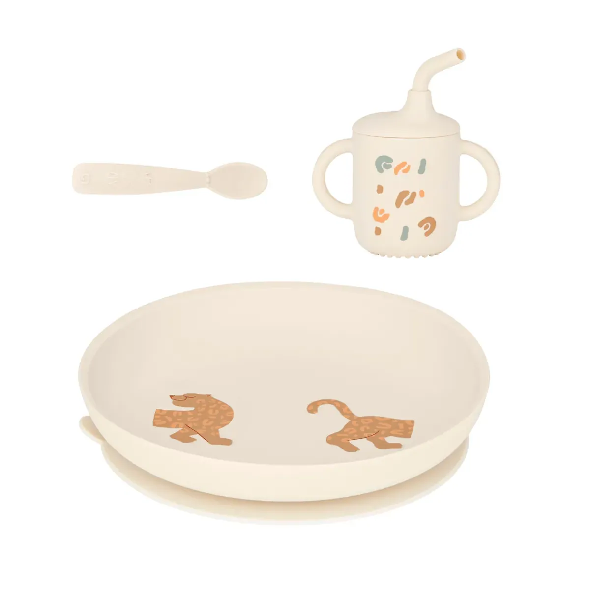 Babymoov Kindergeschirrset Little Roar beige