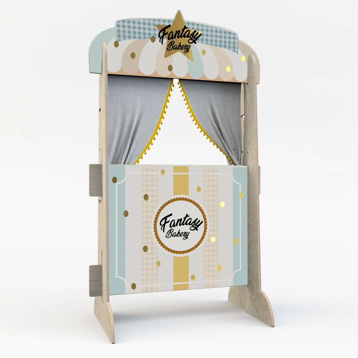 Puppentheater Buchregal 2 in 1 Bakery Shop