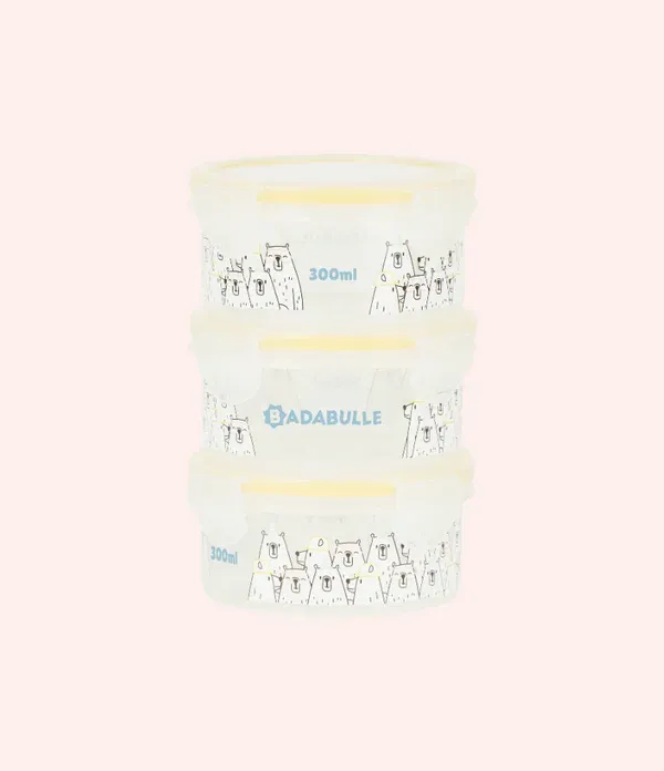 Badabulle Aufbewahrungsbehälter Maxi-Box 300ml 3er-Set