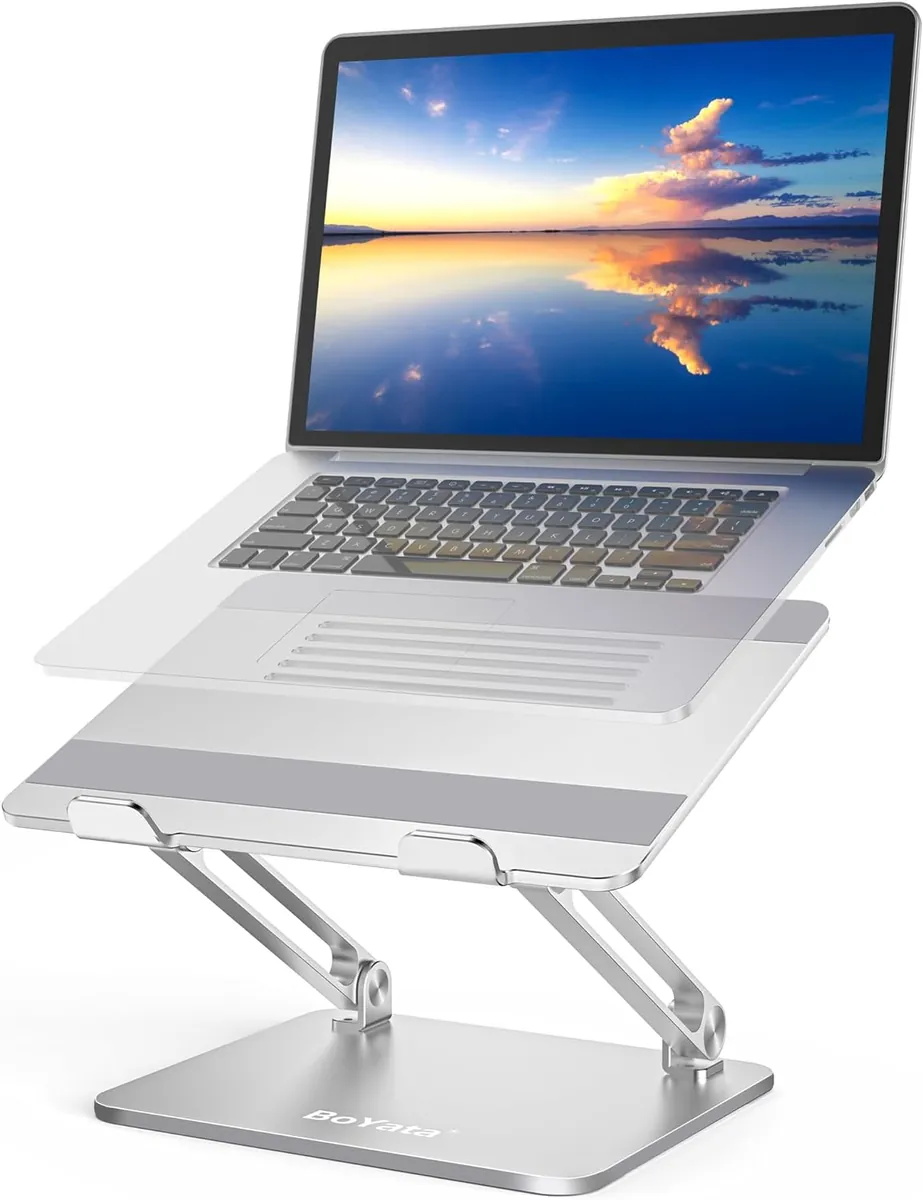 Laptopständer, silber, Silber