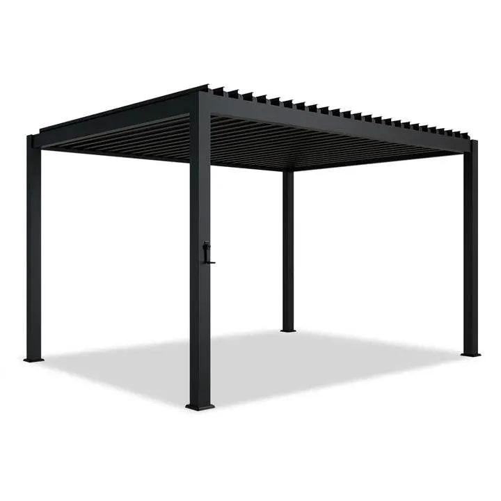Pergola Lamellendach Tahiti 3x4 m mit verstellbaren Lamellen Anthrazit
