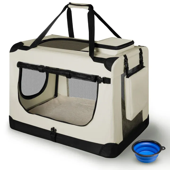 faltbare Hundetransportbox Lassie L (beige)