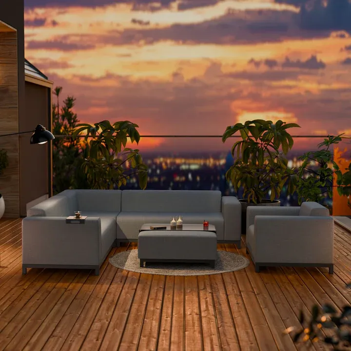 Premium Gartenlounge Sorano Dunkelgrau
