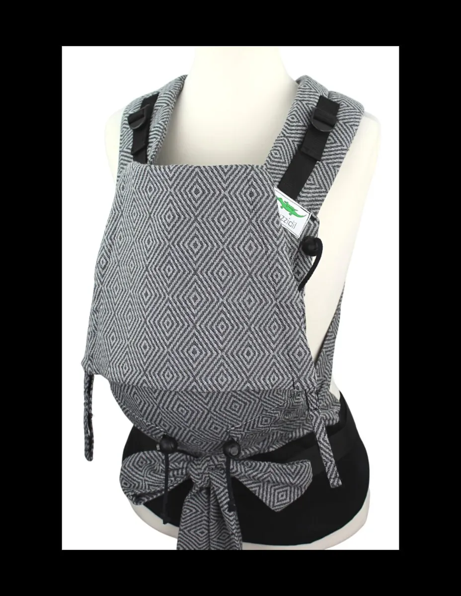 Buzzidil Babytrage MyTai Halfbuckle - Diamond Dust Argento