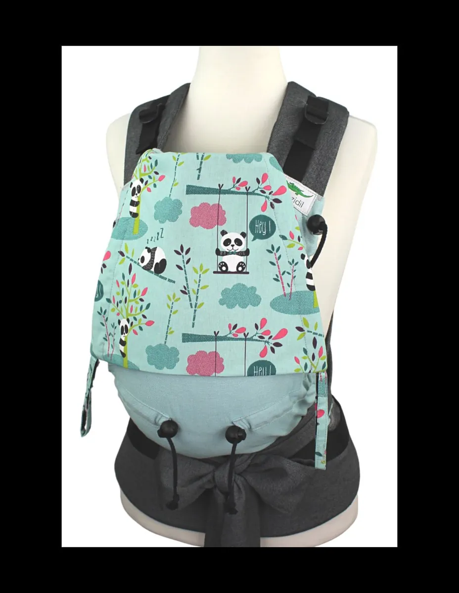 Buzzidil Babytrage MyTai Halfbuckle - Panda Mint