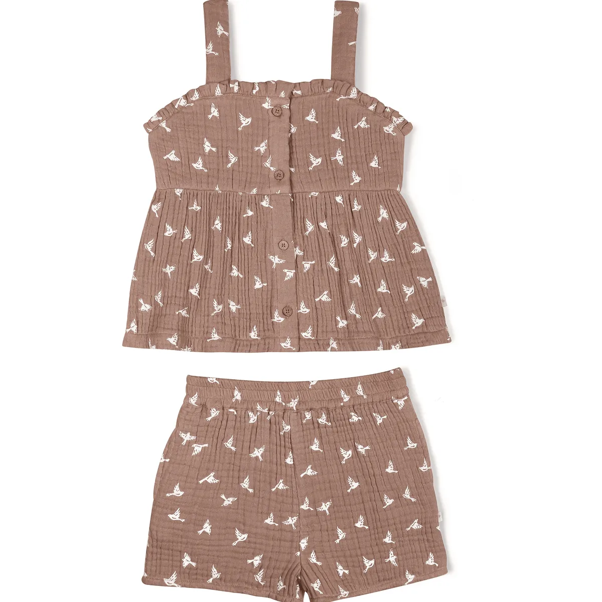 Bio Peplum Top und Shorts Set - Flock