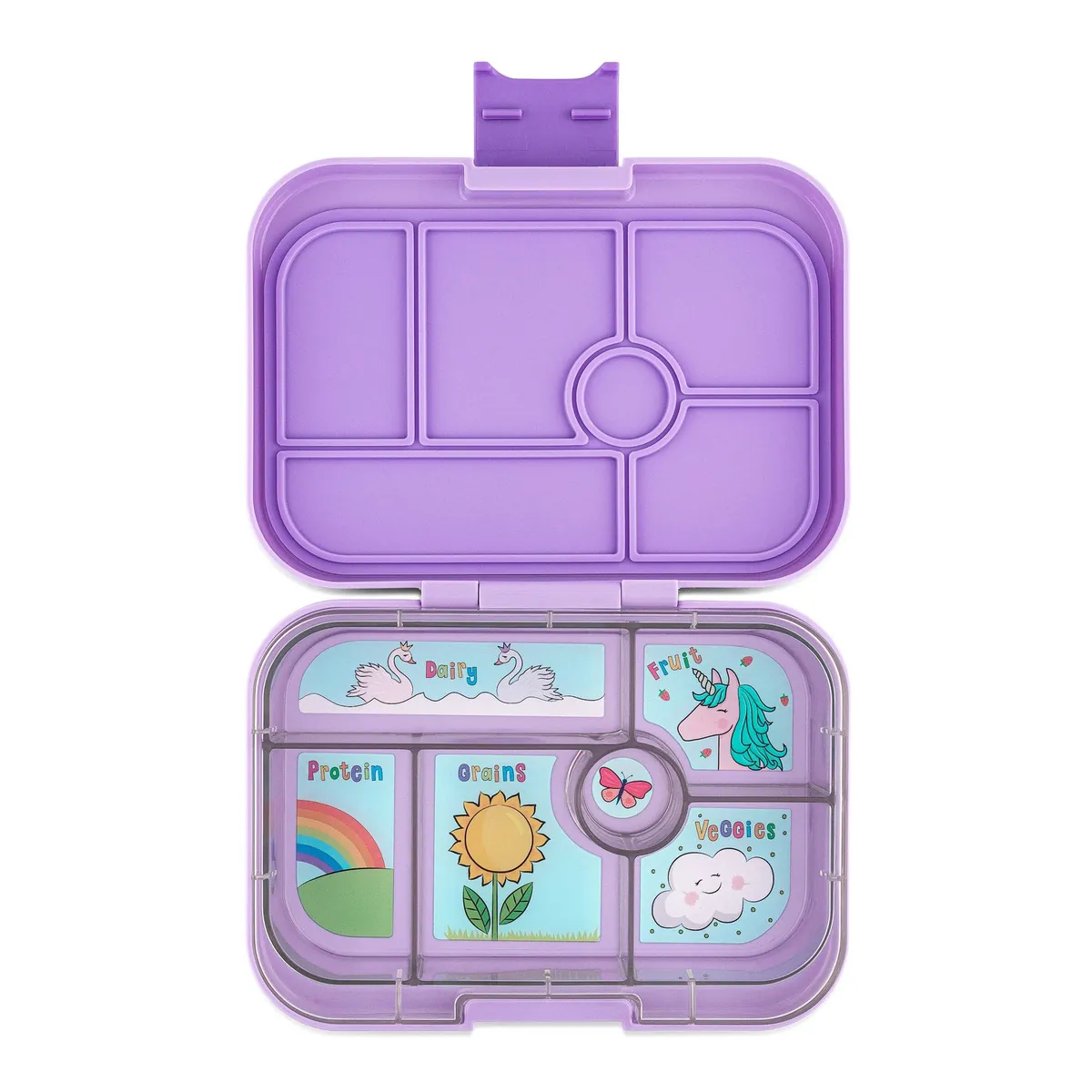 Auslaufsichere Bento-Lunchbox für Kinder Original (M) Yumbox - Lavande Lila (Einhorn)