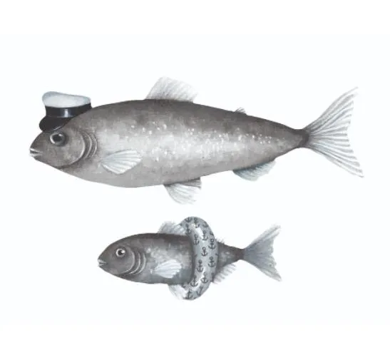 Wandsticker Kapitän Fisch