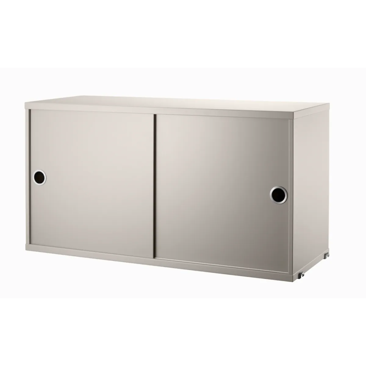 String Furniture Schrankelement mit Schiebetüren "System" 78x30 cm | Beige