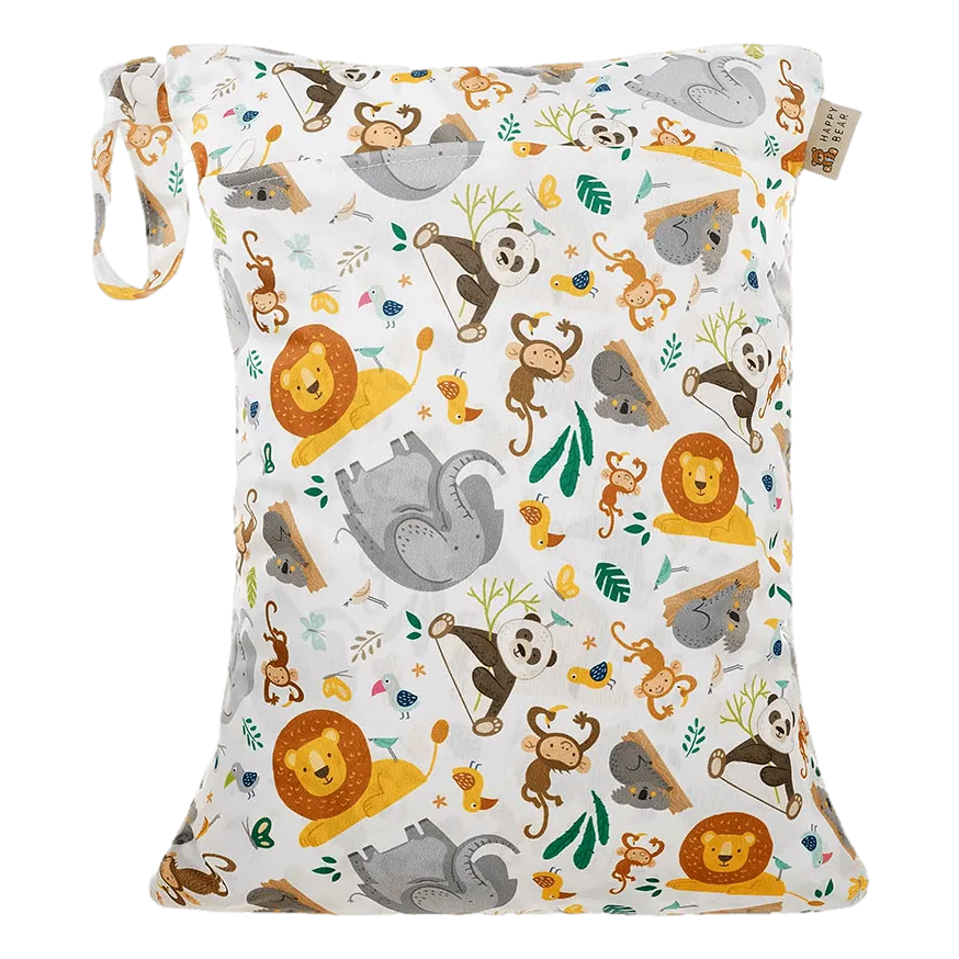 Happy Bear Wetbag | Zwei Fächer | 30x40cm | Wild Animals