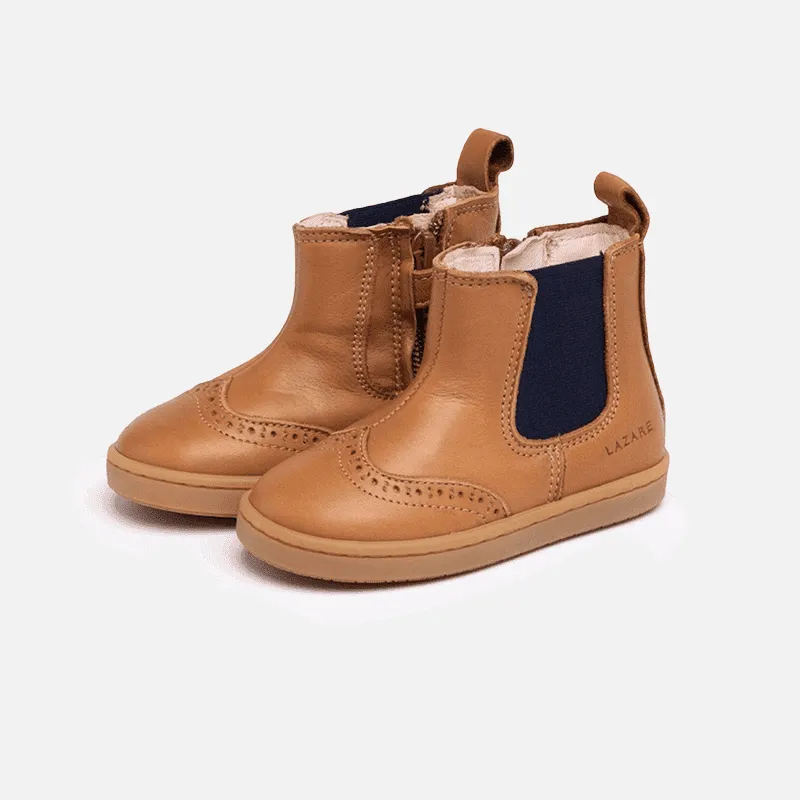 Axelle Lauflernschuhe Braun - Marine Elastisch