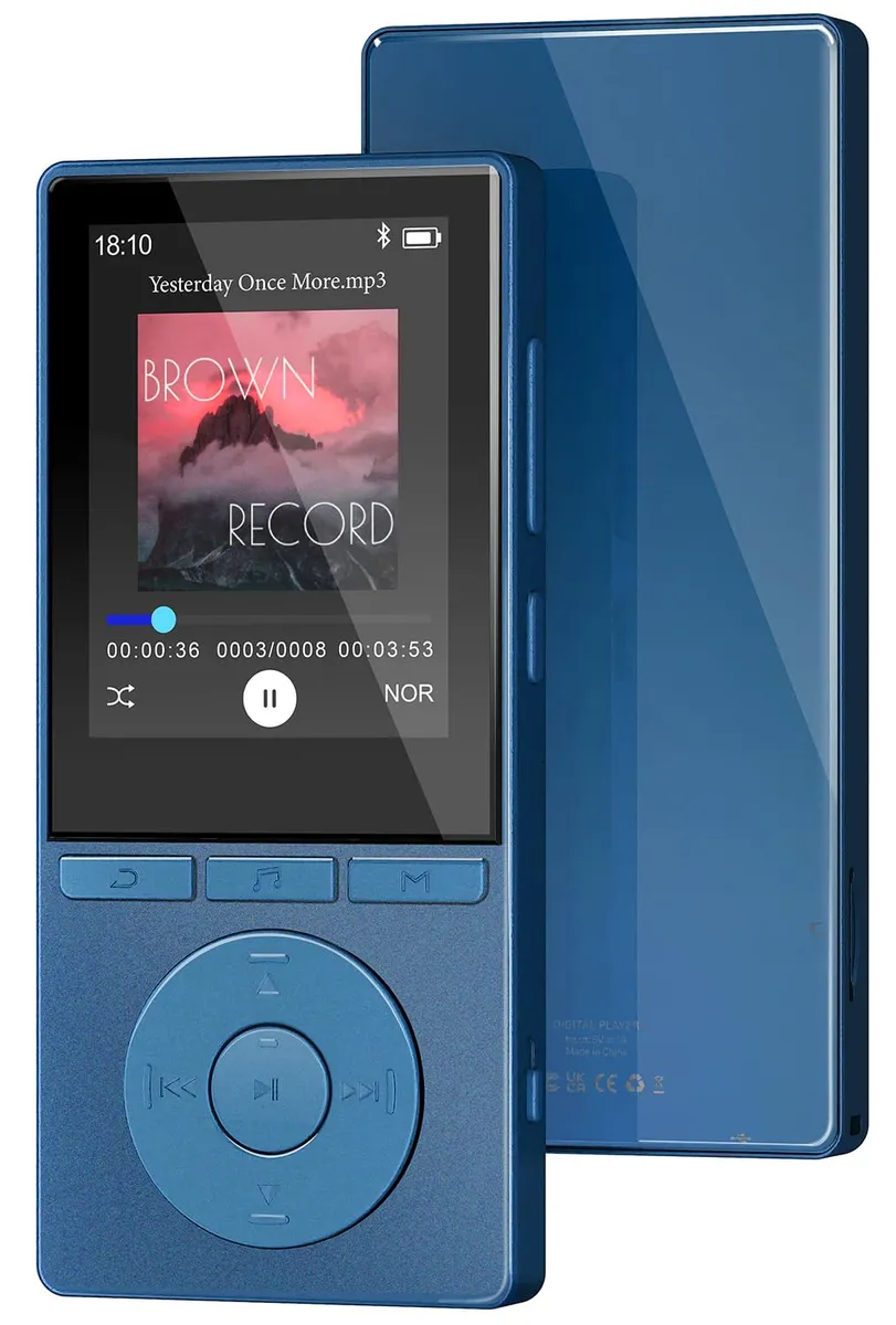 M6 MP3 Player mit Bluetooth und HiFi-Sound, Blau