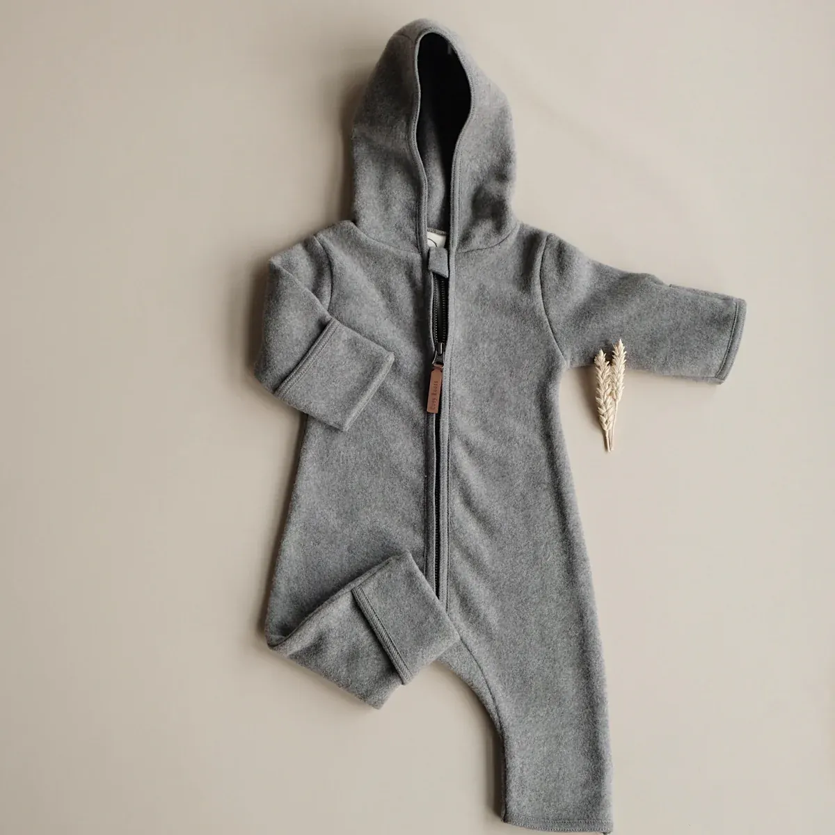 Cosy Roots Organic Fleece Overall - Dark Grey Melange