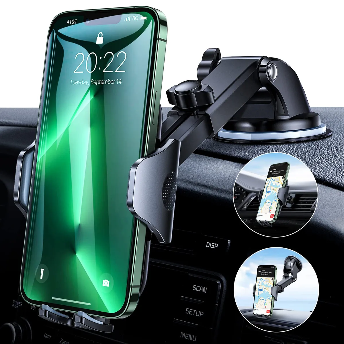 Universal Handyhalterung fürs Auto, Dunkel Schwarz
