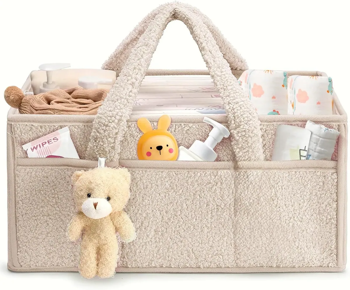 Wickeltaschen-Organizer für Wickeltisch, Weiß