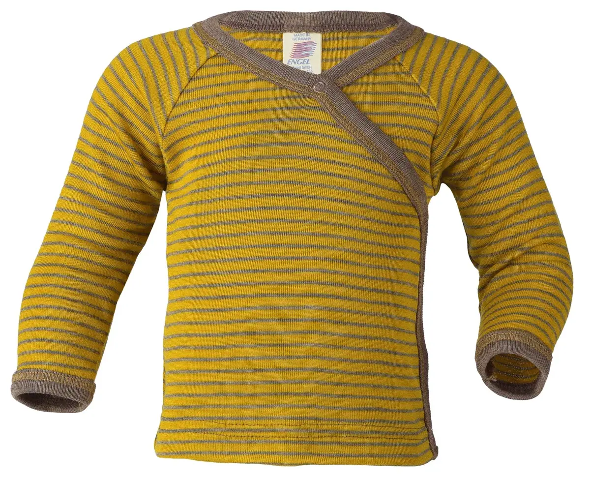 Engel Wolle/Seide Wickelshirt - Safran