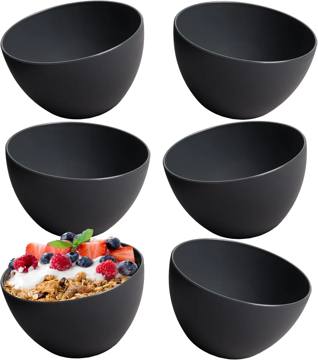 Müslischalen-Set, 6 x 750 ml Anthrazit Schwarz