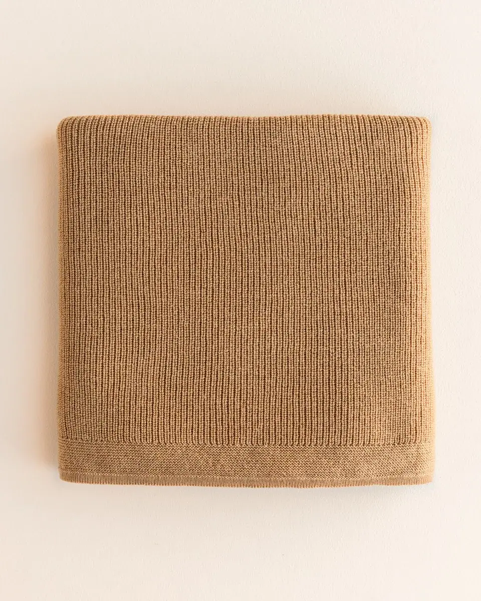 Hvid Babydecke "Felix" Ochre