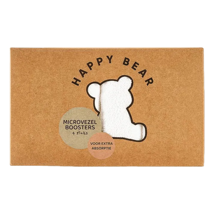 Happy Bear Mikrofaser-Booster-Set - 4-teilig - Stoffwindel | wiederverwendbar