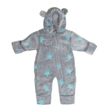 Fleece Overall grau-blau  Hoppediz