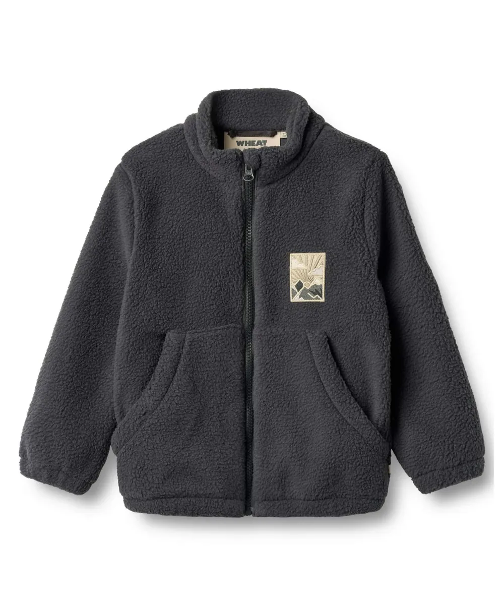 Wheat • Helge Fleece Jacke black sea