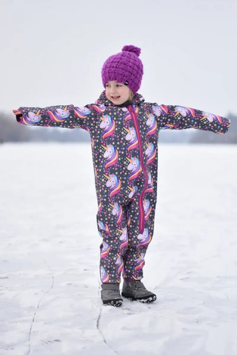 Softshell Overall Unicorn Grau