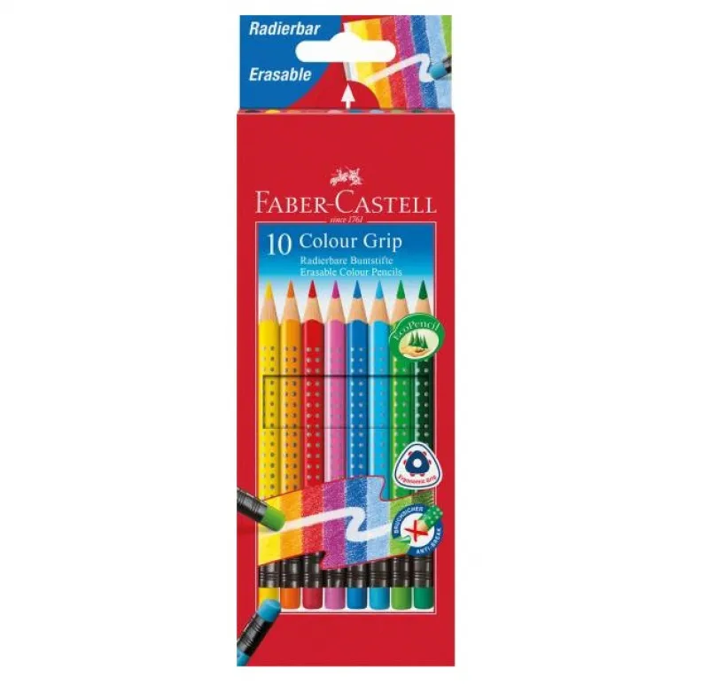 Farbstift Colour Grip radierbar 10er Set