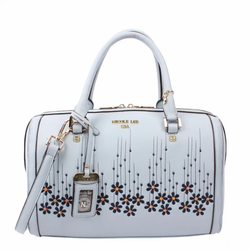 Handtasche Rosalie Floral Blau Boston Bag